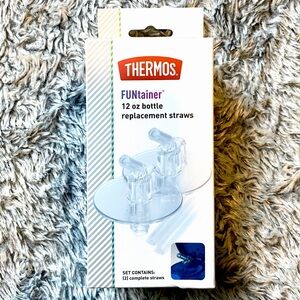 NWT Thermos FUNtainer Replacement Straws for 12 oz. bottles